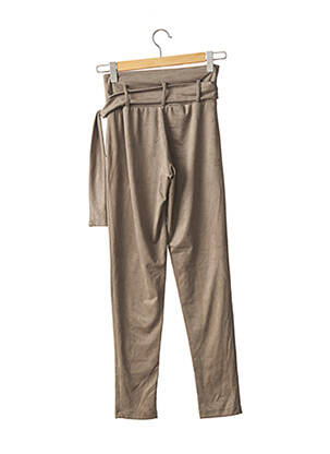 Pantalon maternité empiècements beige FRAGILE femme