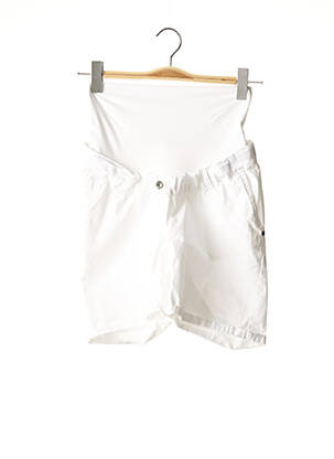 Short / bermuda maternité tissage popeline blanc LOVE2WAIT femme