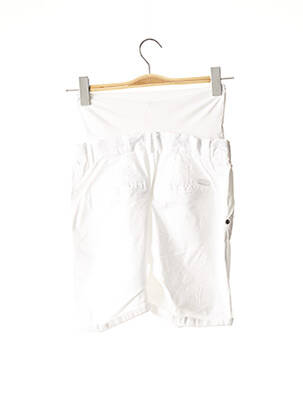 Short / bermuda maternité tissage popeline blanc LOVE2WAIT femme