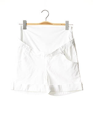 Short / bermuda maternité tissage popeline blanc MENONOVE femme
