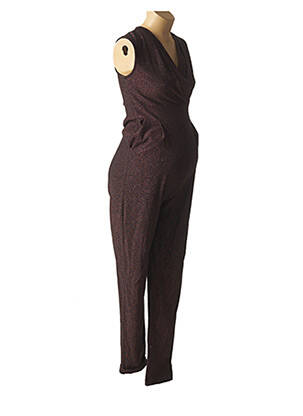 Combinaison maternité stretch marron FRAGILE femme