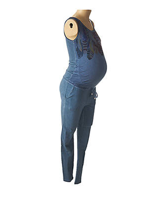 Combinaison maternité stretch bleu LOVE2WAIT femme