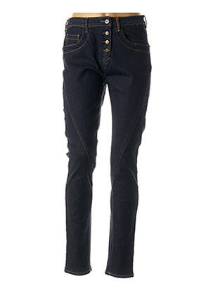 Jeans skinny tissage brut taille haute bleu COUTURIST femme