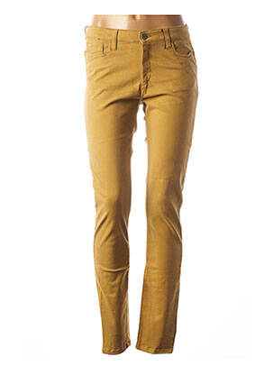 Pantalon slim stretch taille normale jaune COUTURIST femme