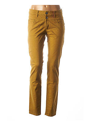 Pantalon slim stretch taille normale jaune COUTURIST femme