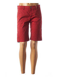 Bermuda coupe droite taille normale rouge COUTURIST femme