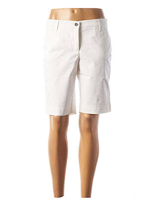 Bermuda tissage popeline taille normale blanc COUTURIST femme