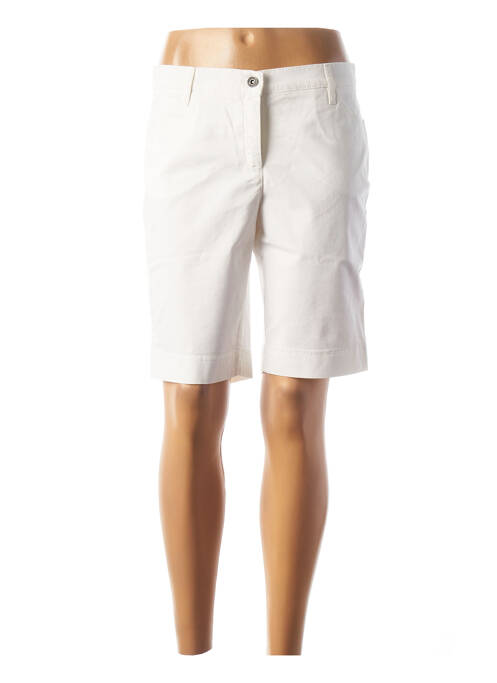 Bermuda tissage popeline taille normale blanc COUTURIST femme