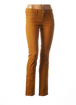 Pantalon slim stretch jaune COUTURIST femme