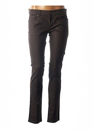 Pantalon slim taille basse taille basse marron COUTURIST femme