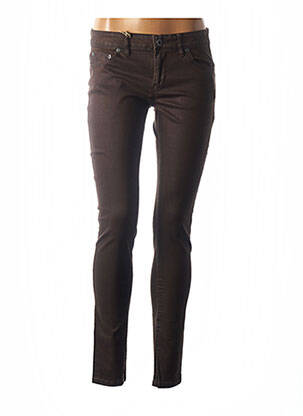 Pantalon slim taille basse taille basse marron COUTURIST femme