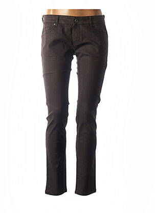 Pantalon slim taille basse taille basse marron COUTURIST femme