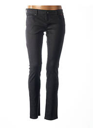 Pantalon slim broderie rivets taille basse noir COUTURIST femme