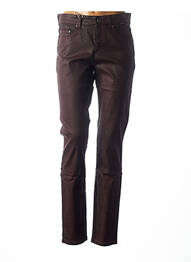 Pantalon slim broderie rivets taille basse rouge COUTURIST femme