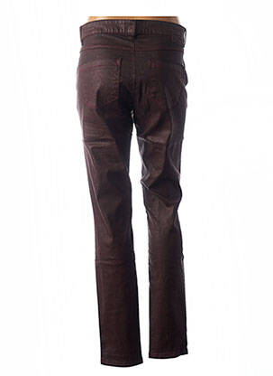 Pantalon slim broderie rivets taille basse rouge COUTURIST femme