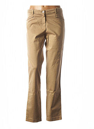 Pantalon droit stretch taille basse beige COUTURIST femme