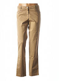 Pantalon droit stretch taille basse beige COUTURIST femme