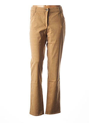 Pantalon slim stretch taille normale beige COUTURIST femme