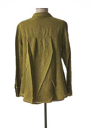 Blouse poignets boutonnés avec fente manches longues vert DENIM &DRESS femme