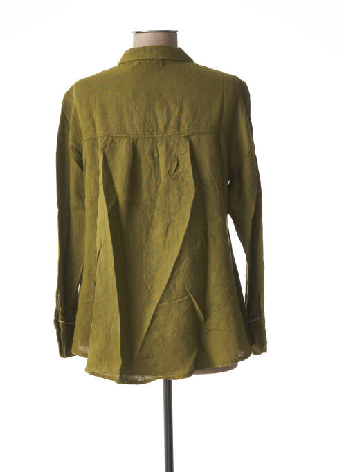Blouse poignets boutonnés avec fente manches longues vert DENIM &DRESS femme