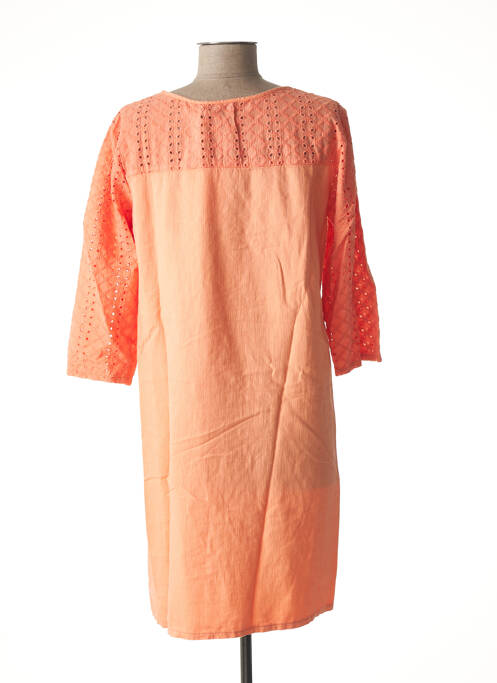 Robe mi-longue orange DENIM &DRESS pour femme