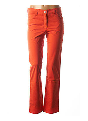 Pantalon droit stretch taille normale orange COUTURIST femme