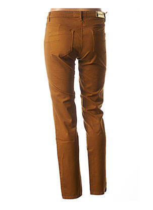 Pantalon slim stretch taille normale marron COUTURIST femme