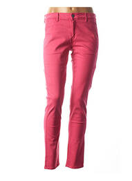 Pantalon droit stretch taille basse rose COUTURIST femme