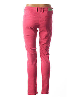 Pantalon droit stretch taille basse rose COUTURIST femme