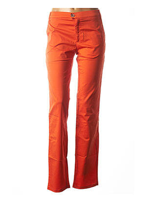 Pantalon droit stretch taille basse orange COUTURIST femme