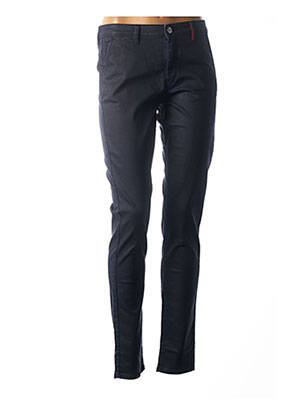 Pantalon droit stretch taille basse bleu COUTURIST femme