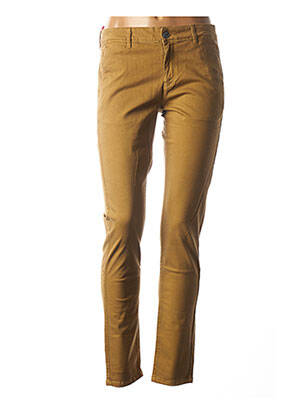 Pantalon slim taille basse taille basse beige COUTURIST femme