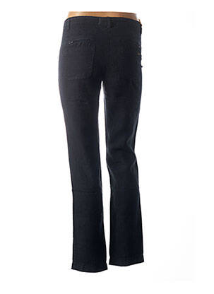 Pantalon droit fermeture zippée sous rabat boutonné taille basse noir COUTURIST femme