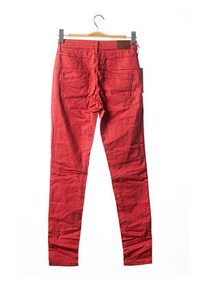 Pantalon droit stretch taille basse rouge COUTURIST femme