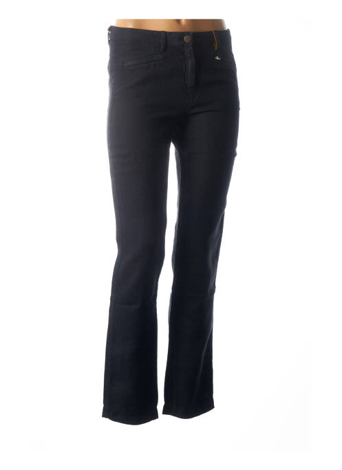 Pantalon droit fermeture zippée sous rabat boutonné taille basse noir COUTURIST femme