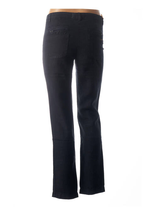 Pantalon droit fermeture zippée sous rabat boutonné taille basse noir COUTURIST femme