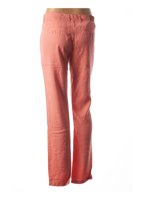 Pantalon droit fermeture zippée sous rabat boutonné taille basse orange COUTURIST femme