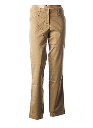 Pantalon droit stretch taille normale beige COUTURIST femme