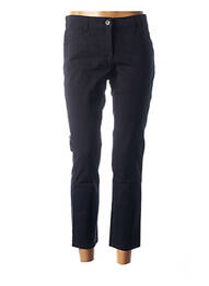 Pantalon 7/8 fermeture zippée sous rabat boutonné taille normale bleu COUTURIST femme