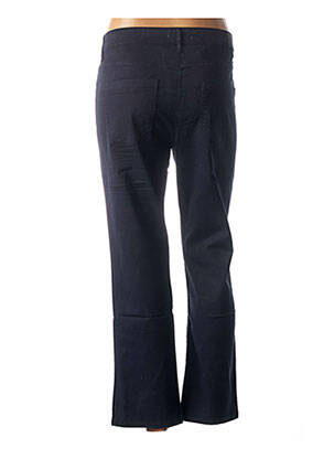 Pantalon 7/8 fermeture zippée sous rabat boutonné taille normale bleu COUTURIST femme