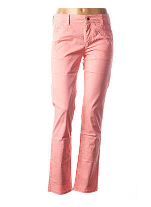 Jeans coupe droite stretch taille normale rose COUTURIST femme