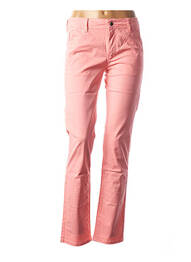 Jeans coupe droite stretch taille normale rose COUTURIST femme