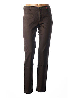 Pantalon slim taille basse taille basse marron COUTURIST femme