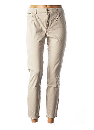 Pantalon 7/8 stretch taille basse beige COUTURIST femme