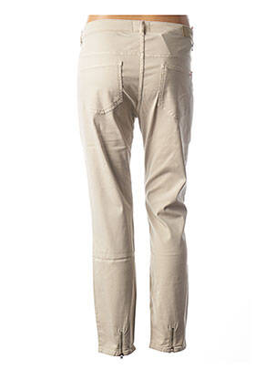 Pantalon 7/8 stretch taille basse beige COUTURIST femme
