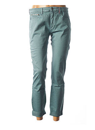 Pantalon 7/8 stretch taille basse bleu COUTURIST femme