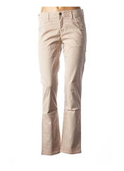 Jeans coupe droite beige COUTURIST pour femme seconde vue