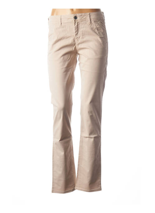 Jeans coupe droite stretch taille normale beige COUTURIST femme