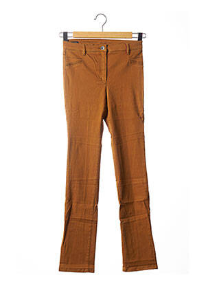 Pantalon slim stretch taille normale marron COUTURIST femme