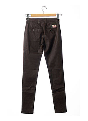 Pantalon slim tissage enduit taille normale marron COUTURIST femme